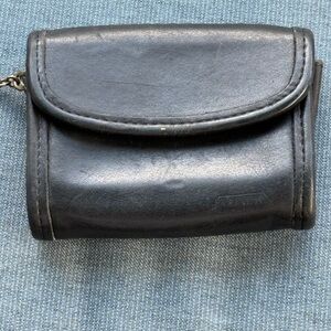 Y2K Coach Black Leather Mini Purse | Keychain